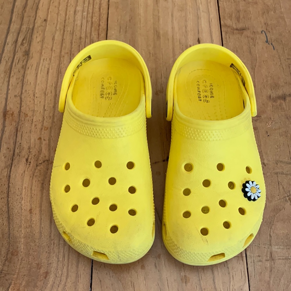 Kids Yellow Crocs, C 13